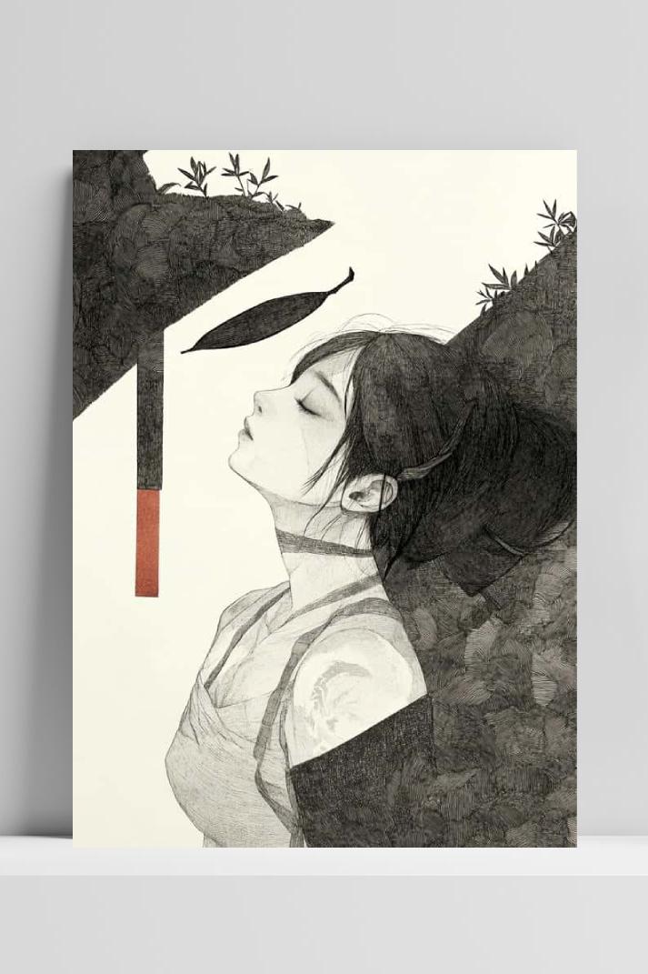 Woman Art op 3mm aluminium dibond