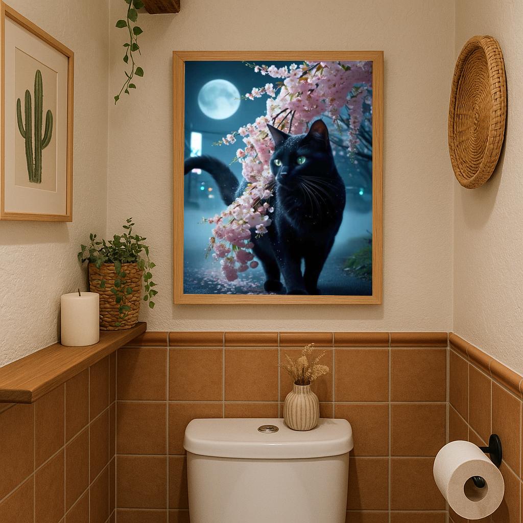 Cat Cherry Blossom poster sfeerbeeld 2