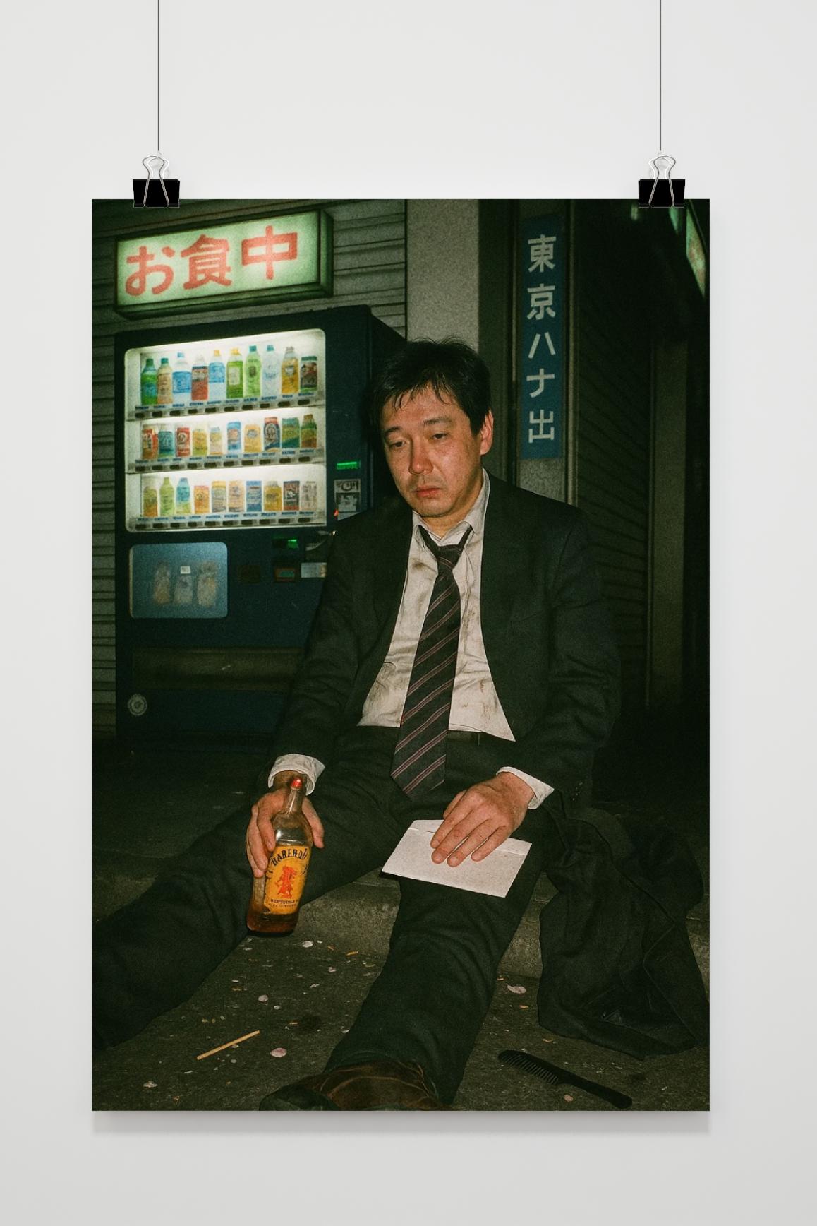 Japanese Drunk Man poster van 25 Artstreet