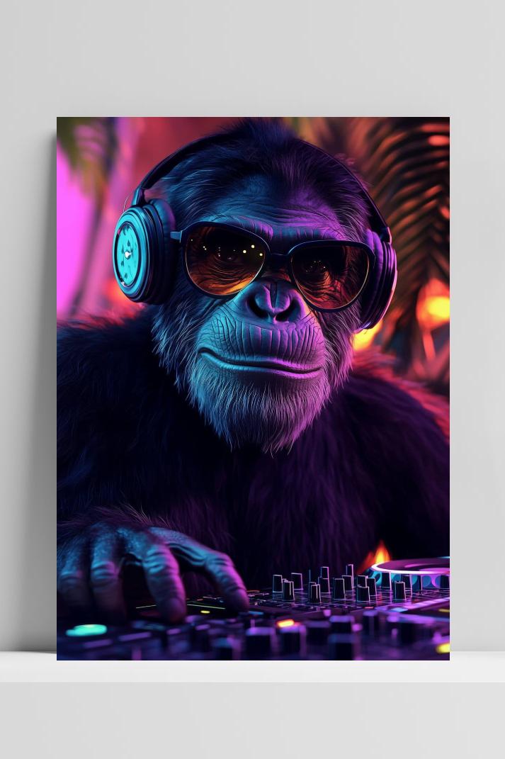 Aap DJ op 3mm aluminium dibond