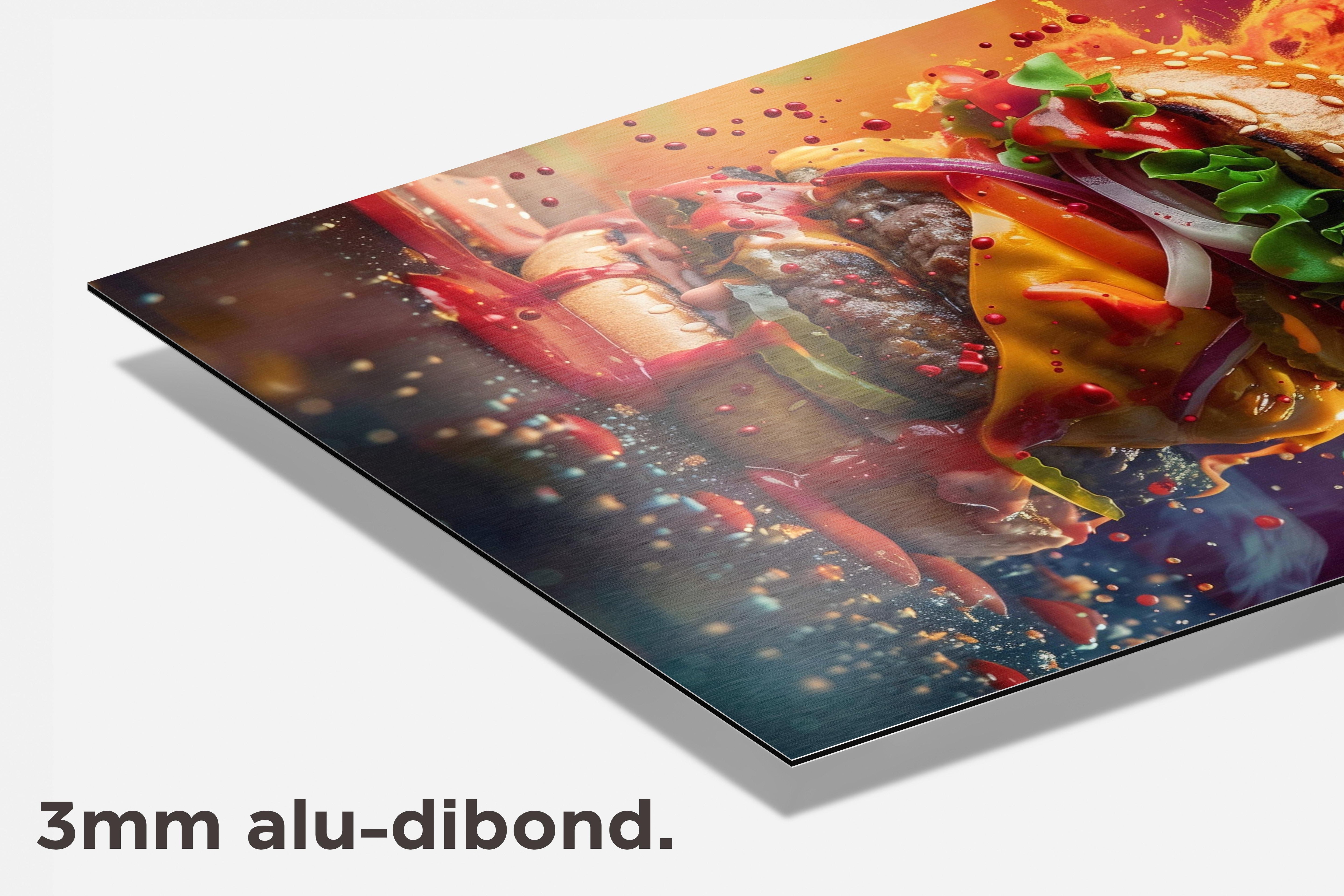 Gigantische Hamburger dibond detail