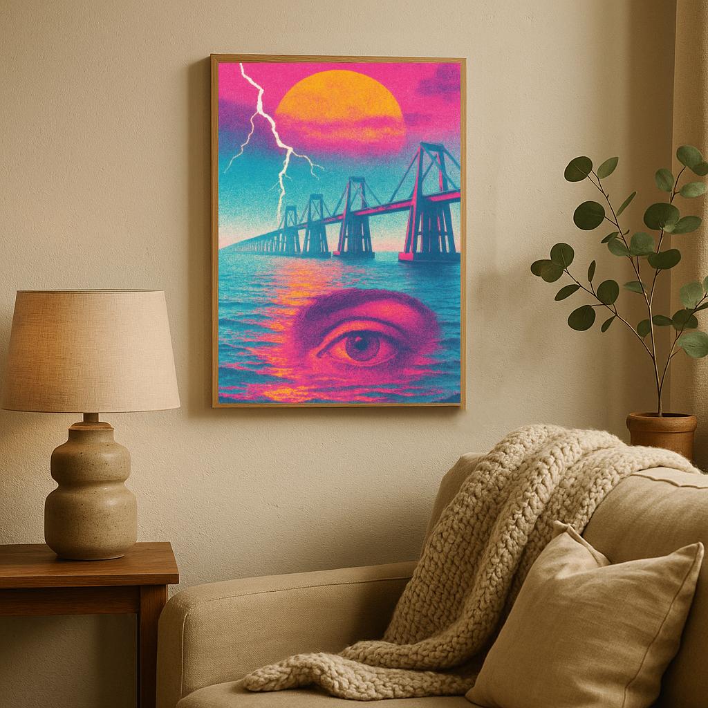 Eye Bridge Surreal Retro poster sfeerbeeld 2