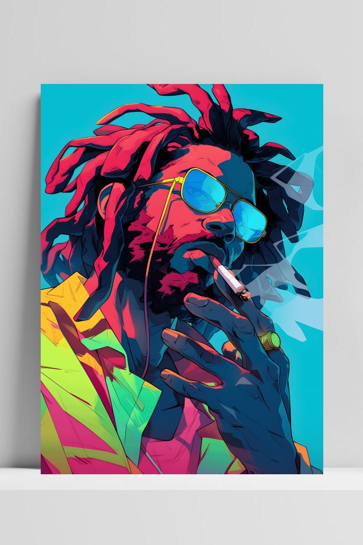 Jamaicaans op 3mm aluminium dibond