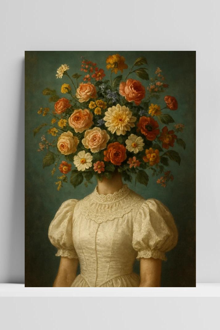 Flower Girl Surrealistic Vintage poster van 25 Artstreet