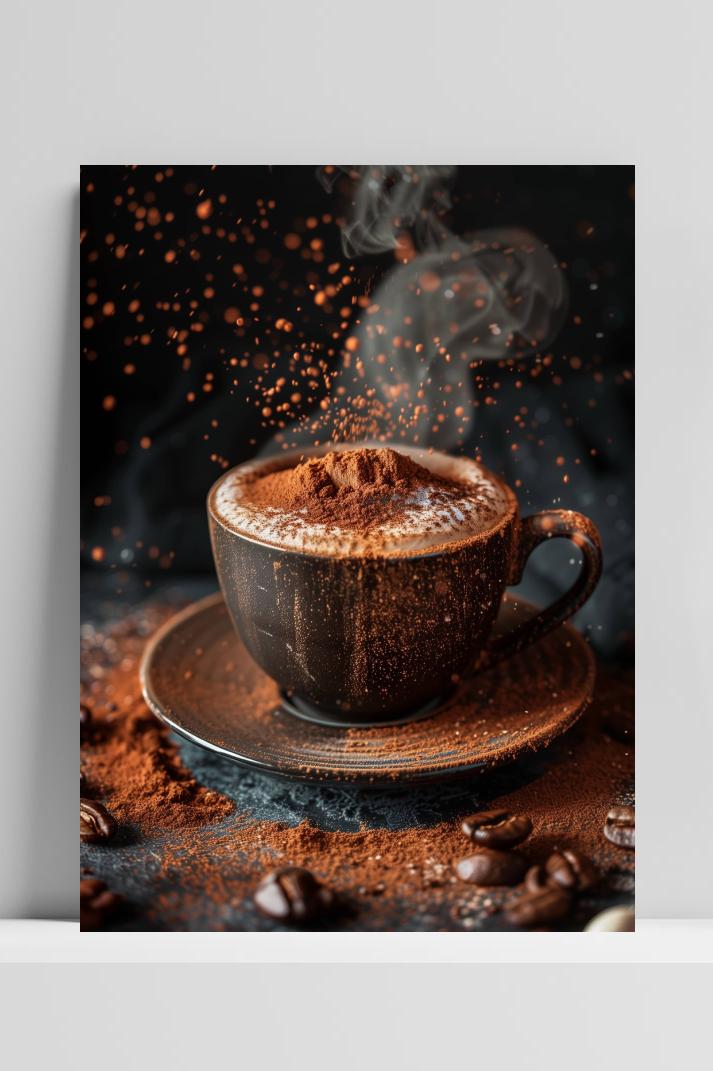 Cappuccino op 3mm aluminium dibond