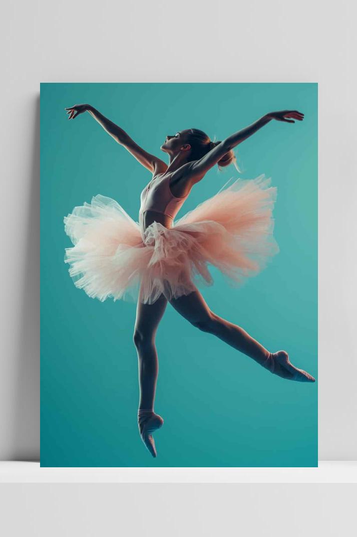Ballerina op 3mm aluminium dibond