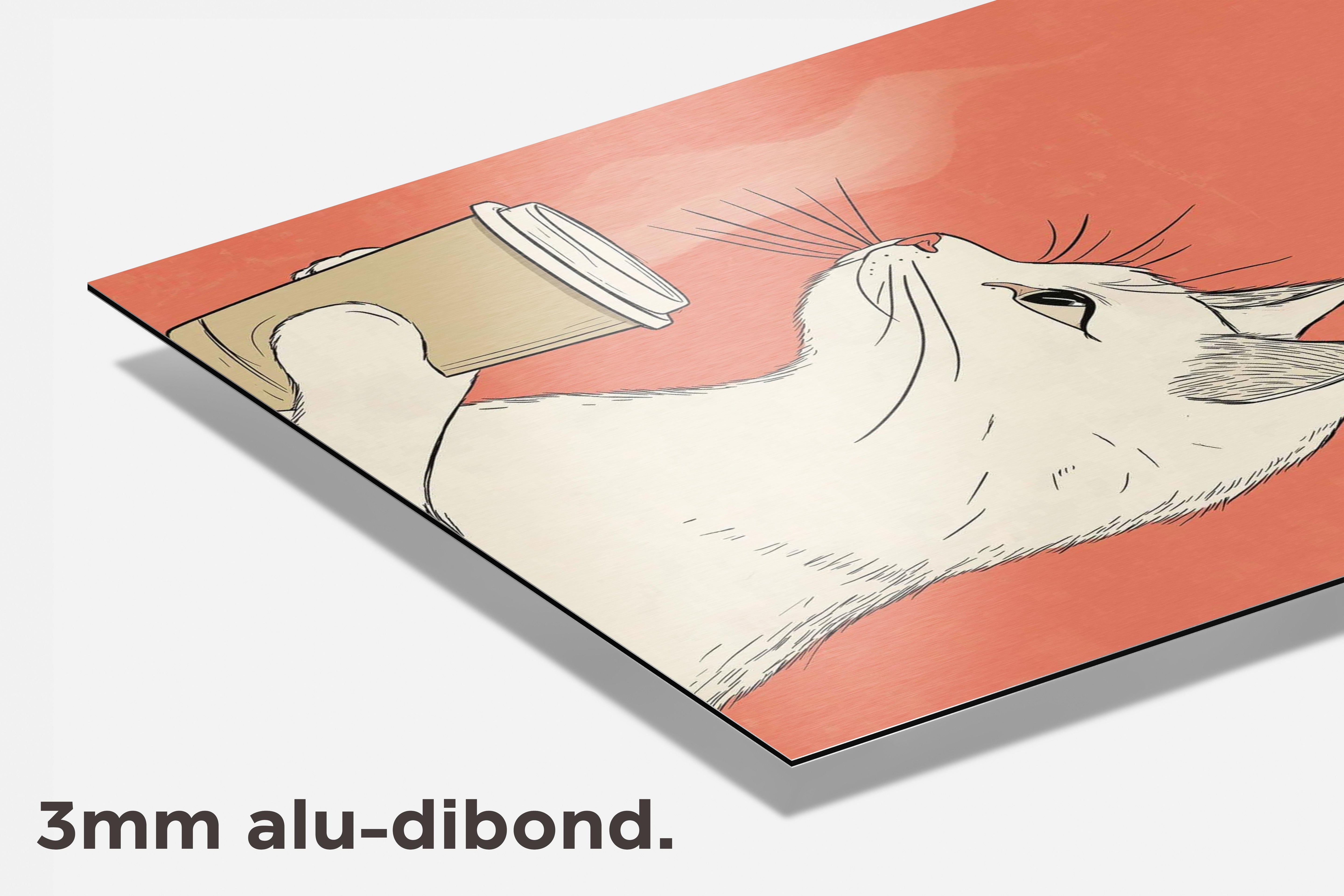 Kat Koffie dibond detail