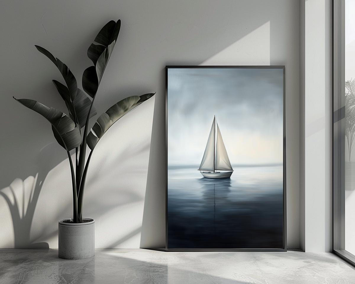 Yacht Sailboat Minimalistic poster van 25 Artstreet