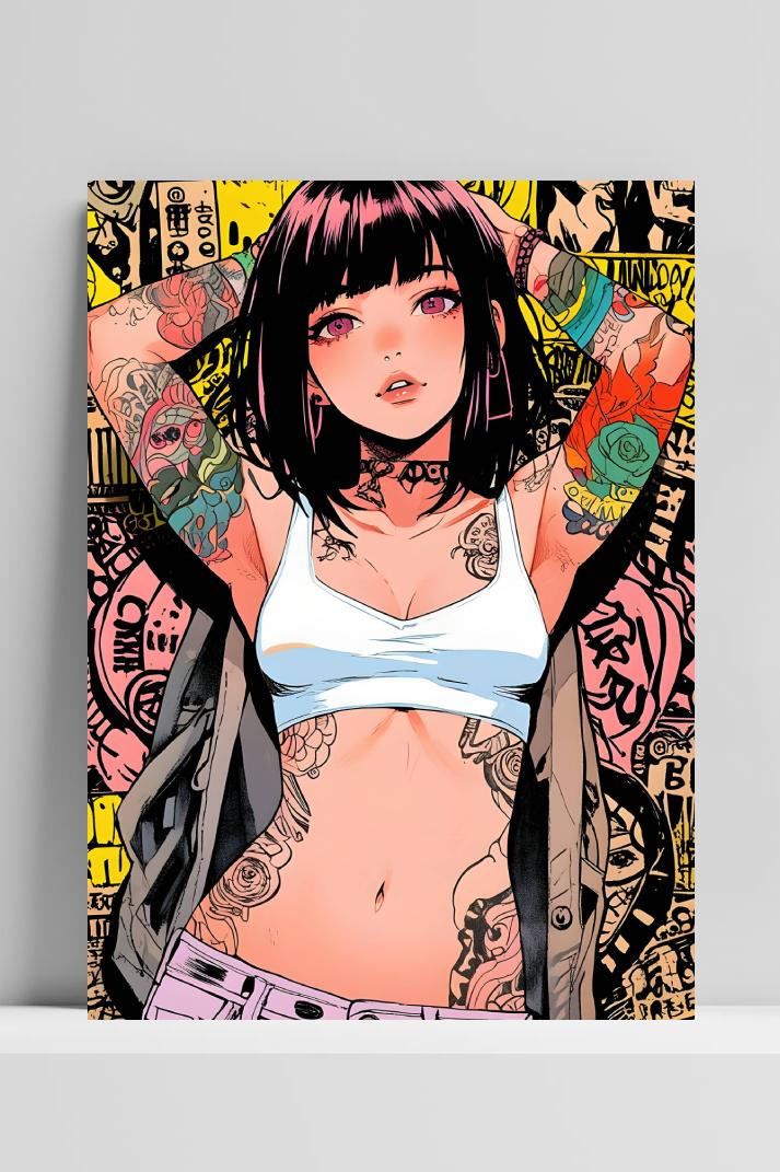Pop Anime op 3mm aluminium dibond
