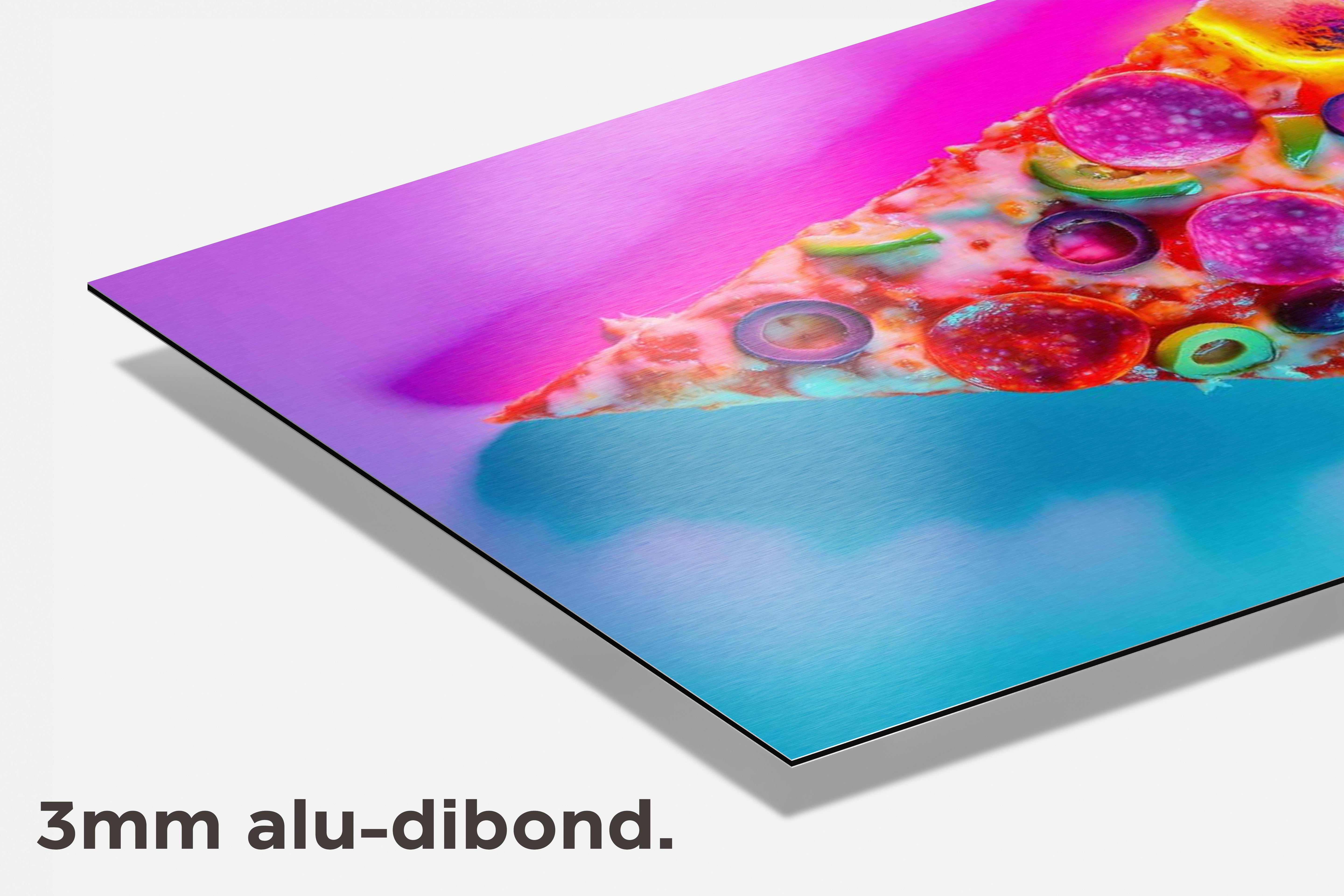 Pizza Neon dibond detail