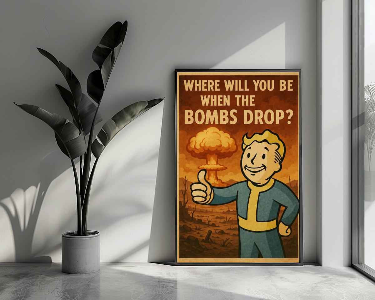 Bomb Quote Cartoon poster van 25 Artstreet