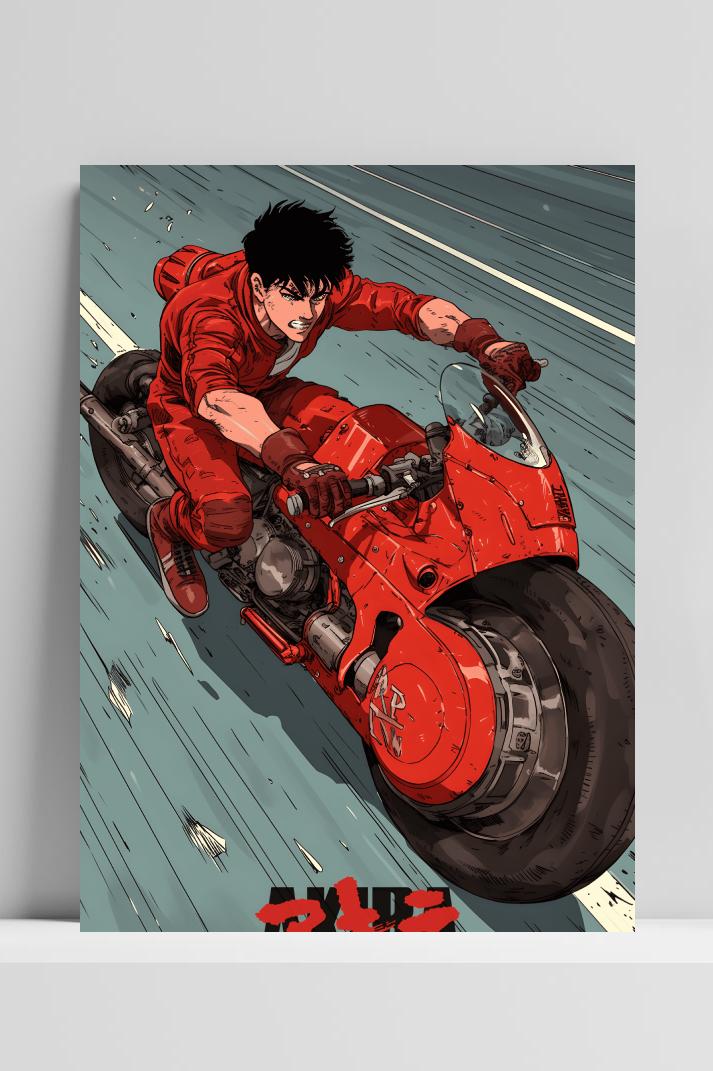 Kaneda Akira op 3mm aluminium dibond