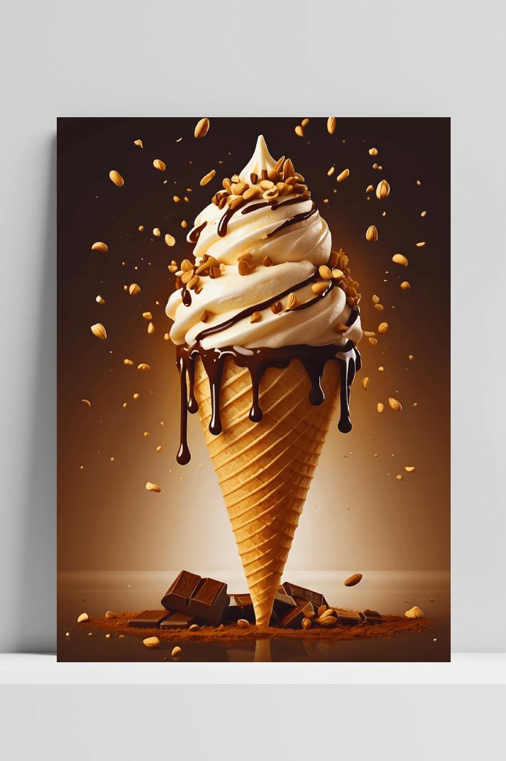 Cornetto Ijshoorn op 3mm aluminium dibond