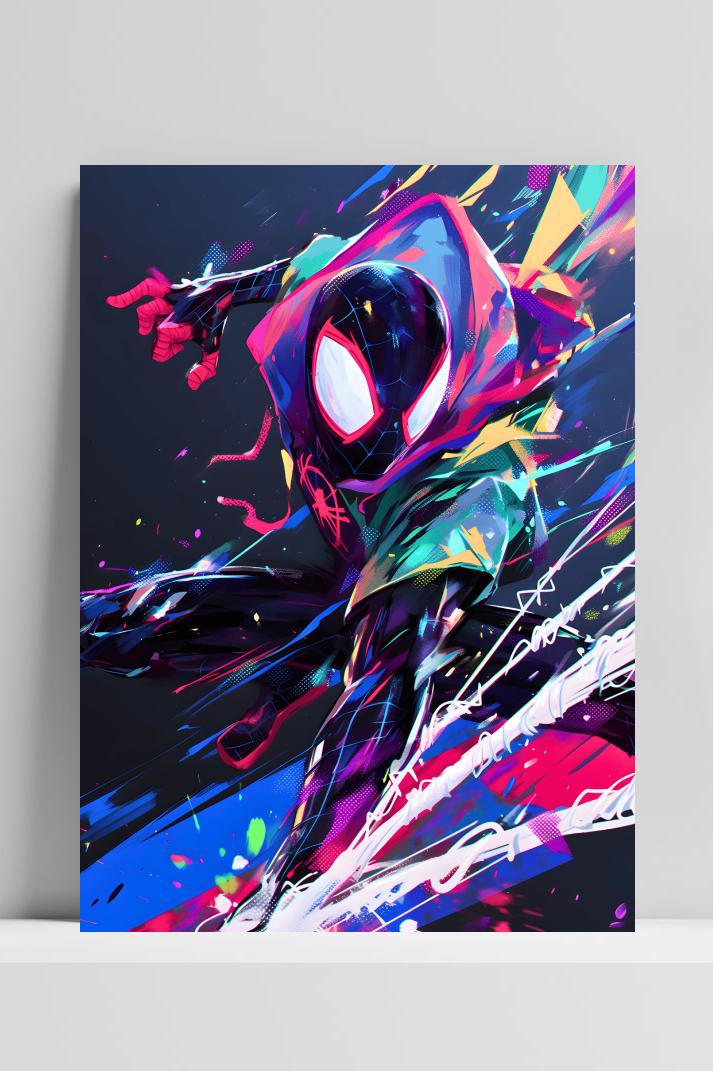 Spiderman Web op 3mm aluminium dibond
