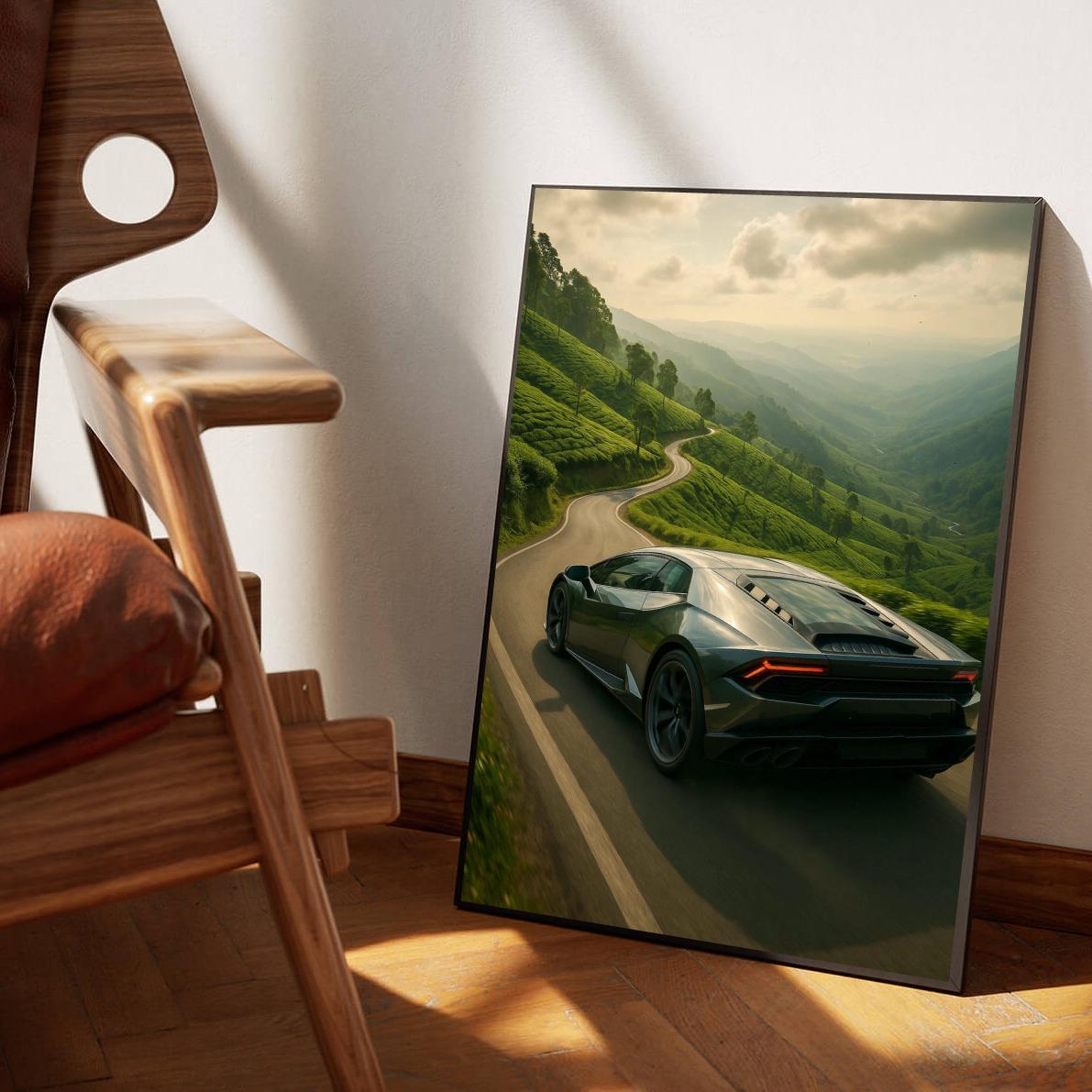 Sports Car Landscape poster sfeerbeeld 1