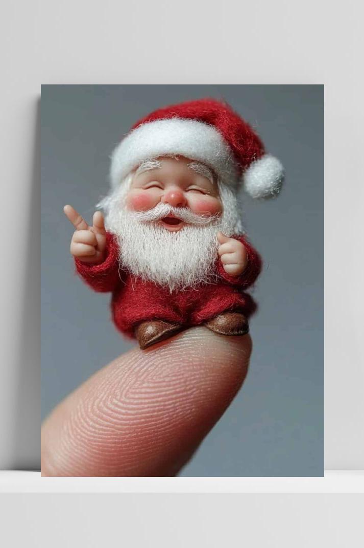 Kleine Kerstman op 3mm aluminium dibond