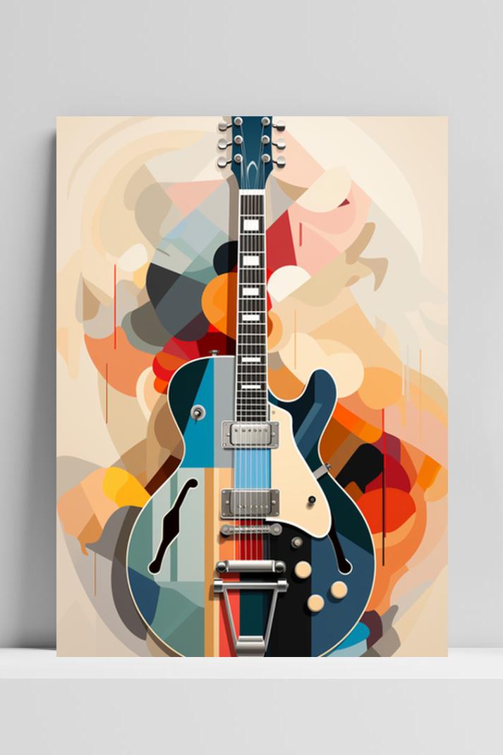 Gitaar op 3mm aluminium dibond