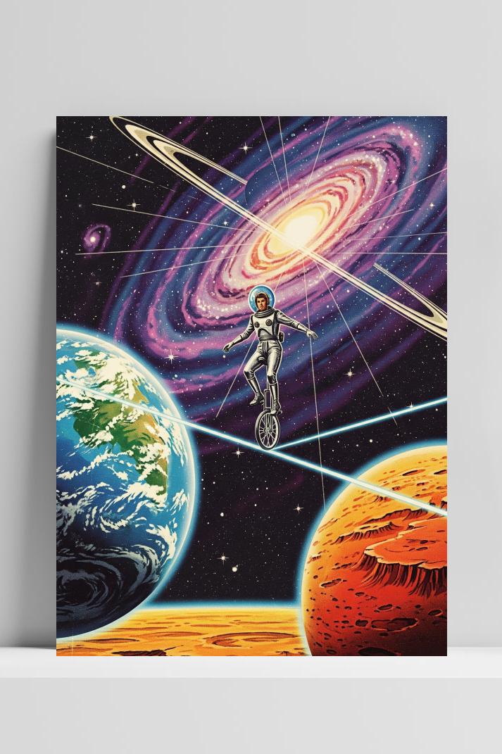 Space Sci-Fi Retro poster van 25 Artstreet