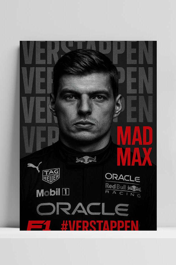 Max Verstappen Mad Max op 3mm aluminium dibond
