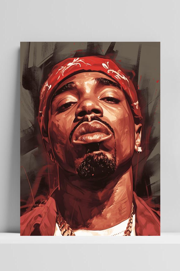 Andre 3000 Outkast op 3mm aluminium dibond