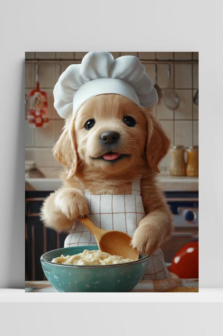 Puppy op 3mm aluminium dibond
