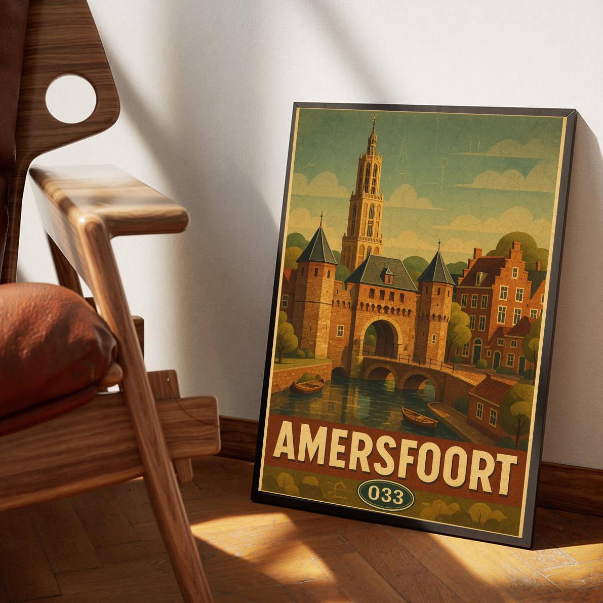 Amersfoort Netherlands Vintage Text poster sfeerbeeld 3