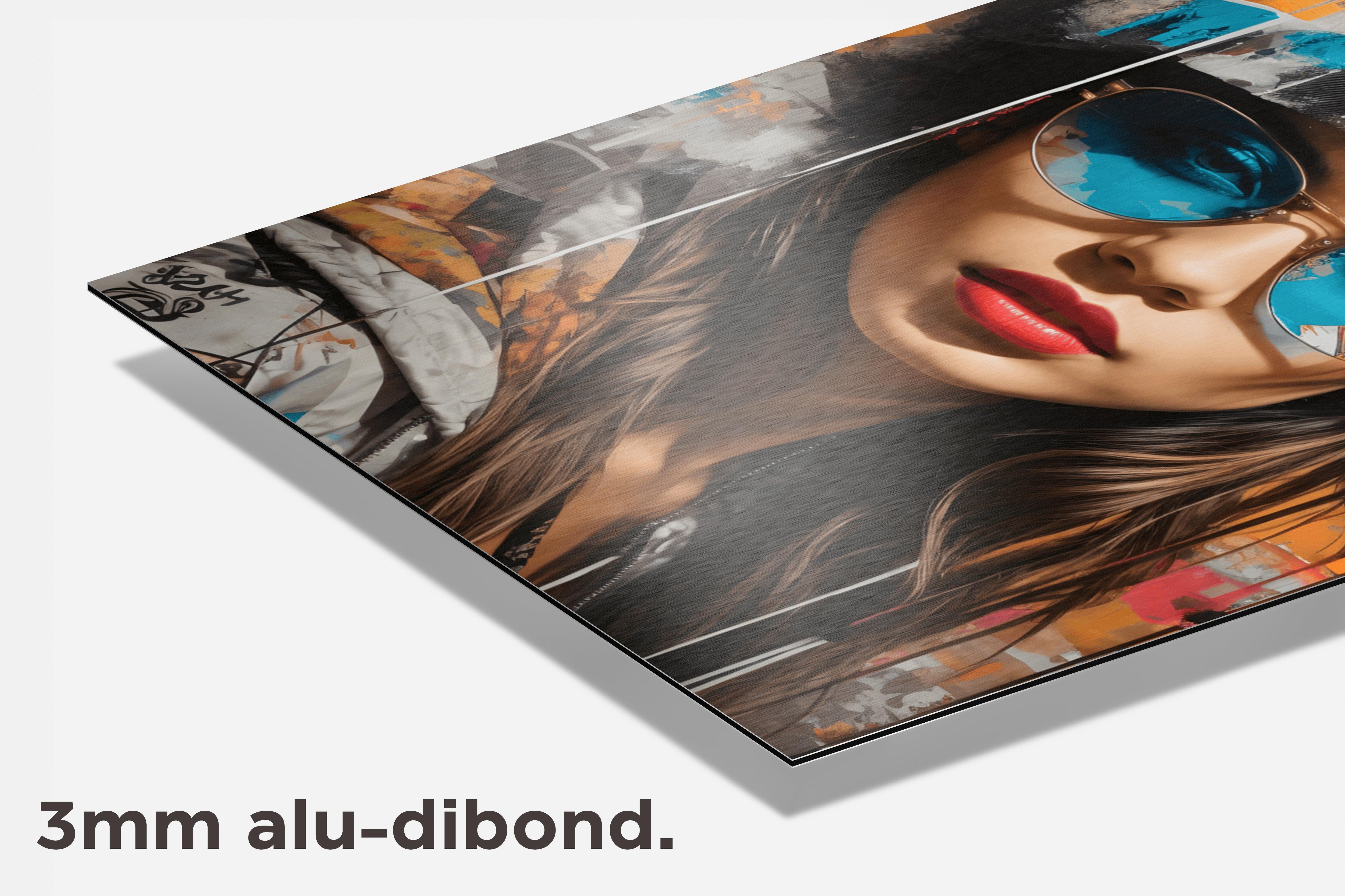 Vrouw met Bril dibond detail