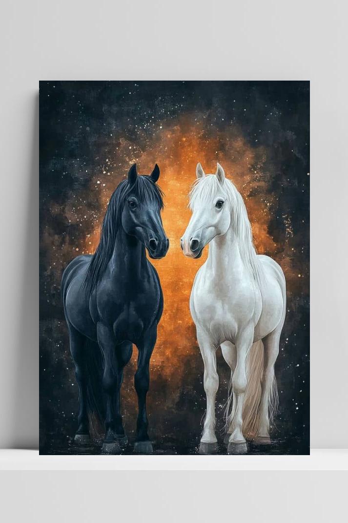 Paarden Kunst op 3mm aluminium dibond