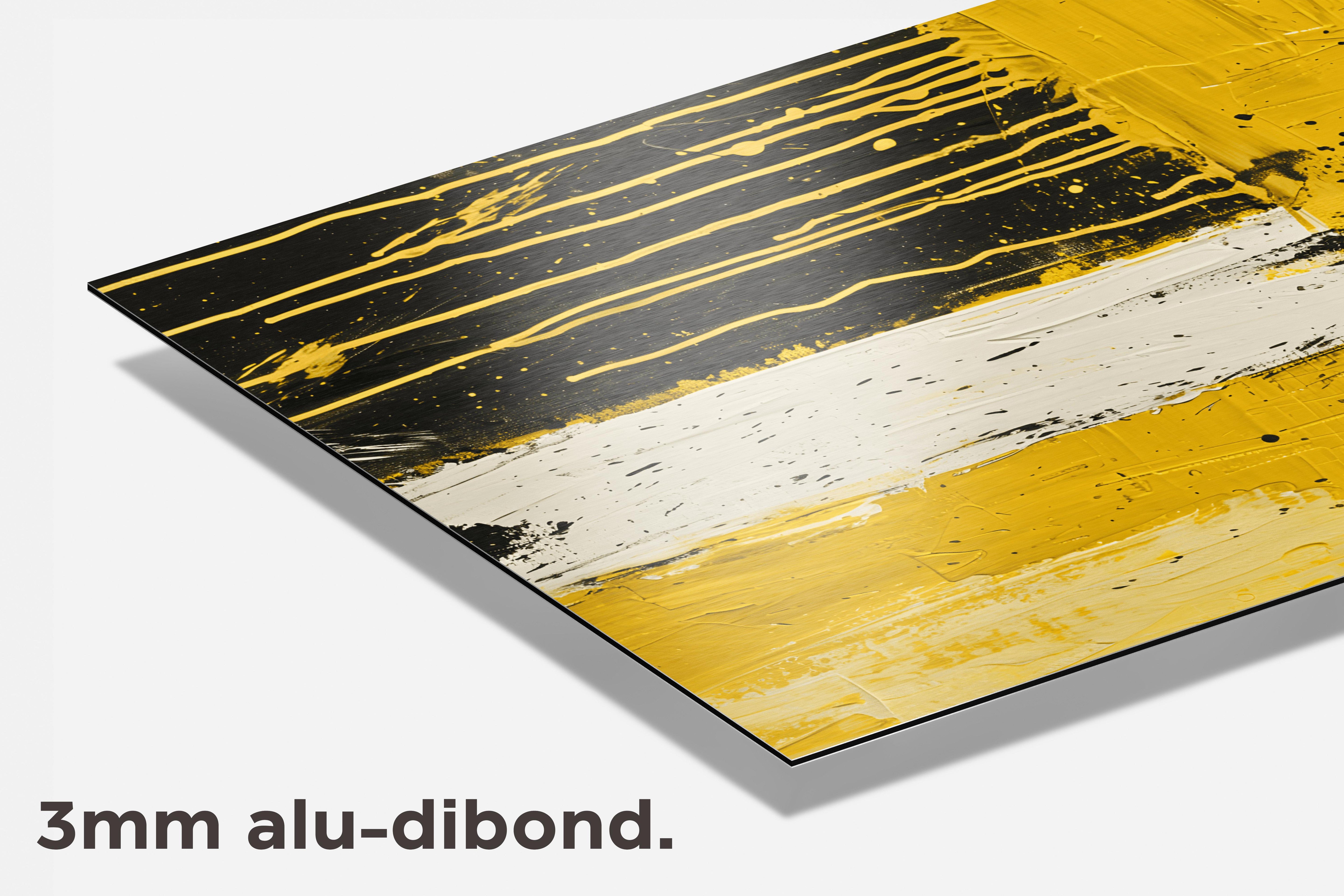Gele Lijnen dibond detail