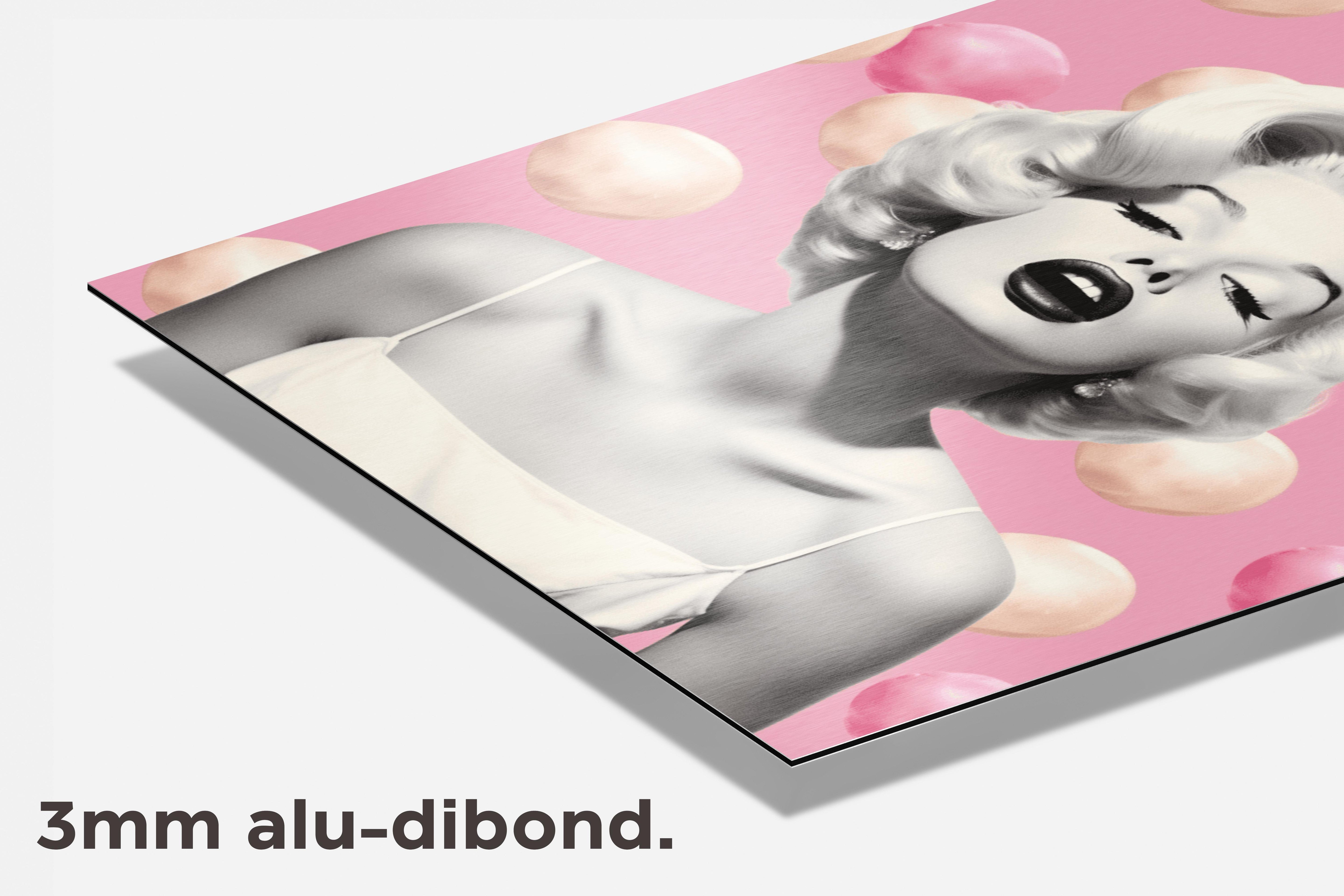 Marilyn Monroe Roze dibond detail