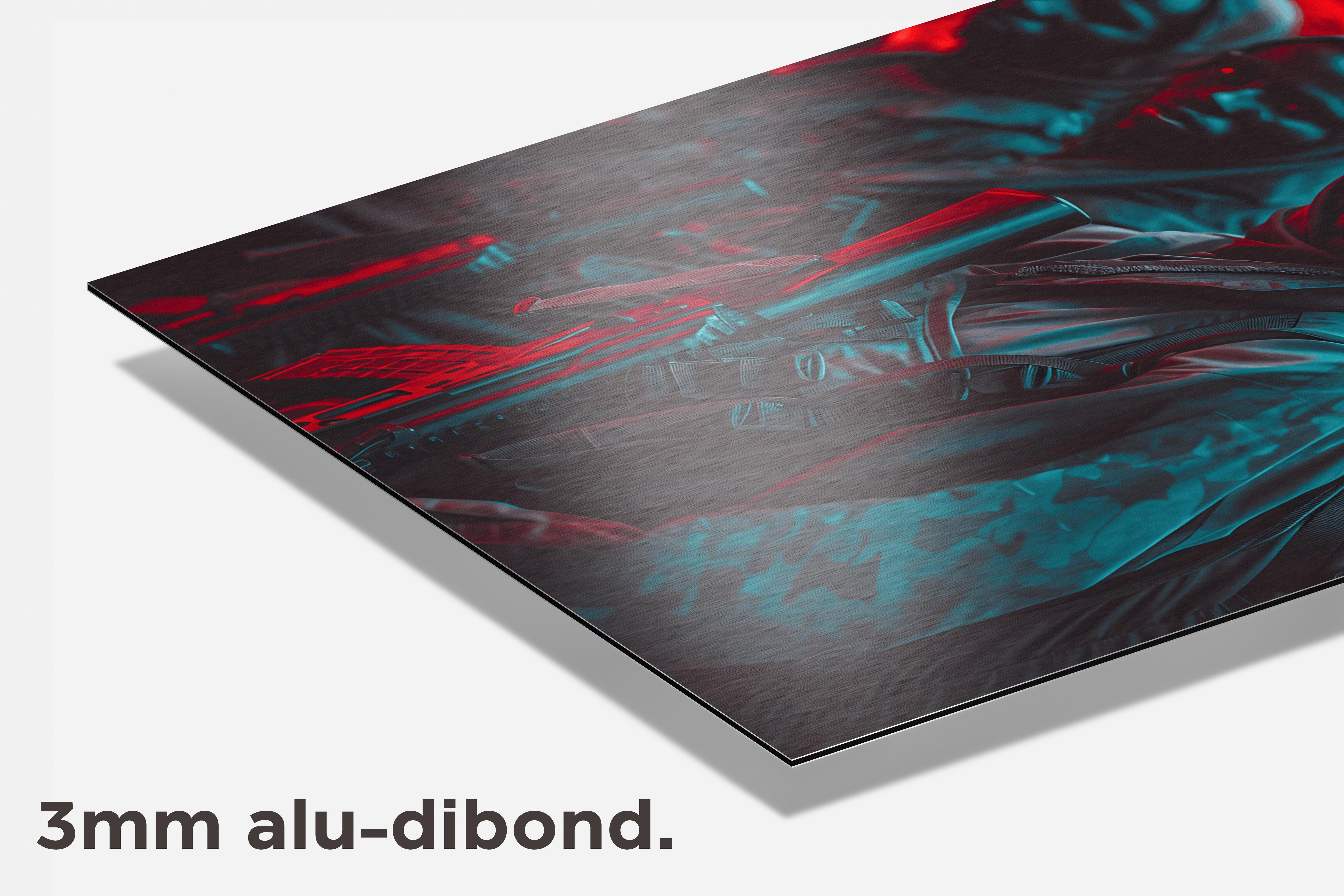 Rode Rebellen dibond detail