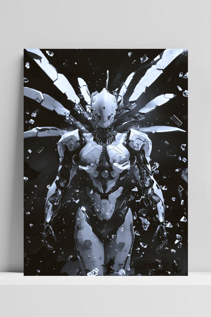 Robot Glas op 3mm aluminium dibond