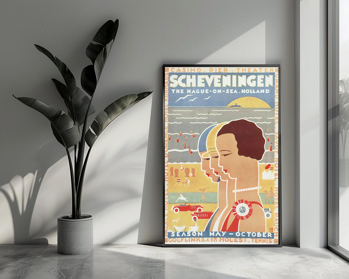 Scheveningen Vintage Look poster van 25 Artstreet