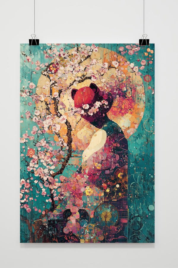Abstract Cherry Blossom poster
