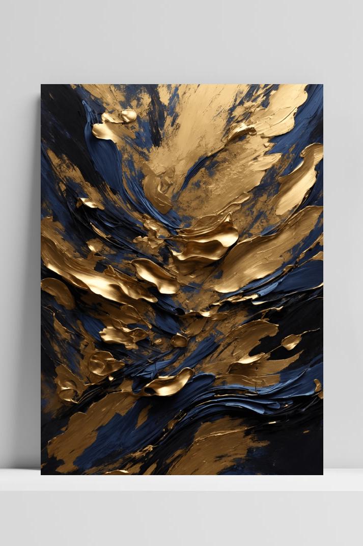 Blauw Goud op 3mm aluminium dibond