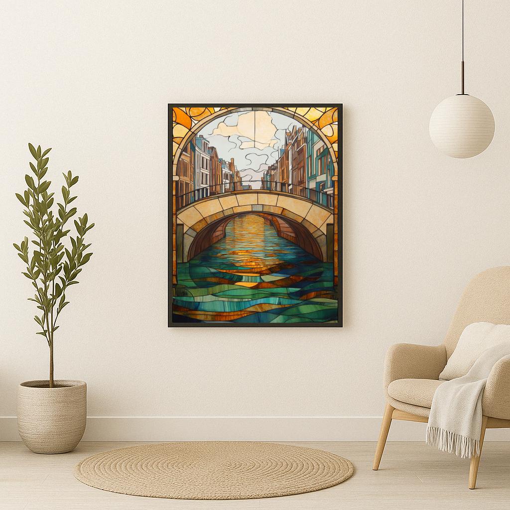 Dutch Canal Mosaic Amsterdam poster sfeerbeeld 2