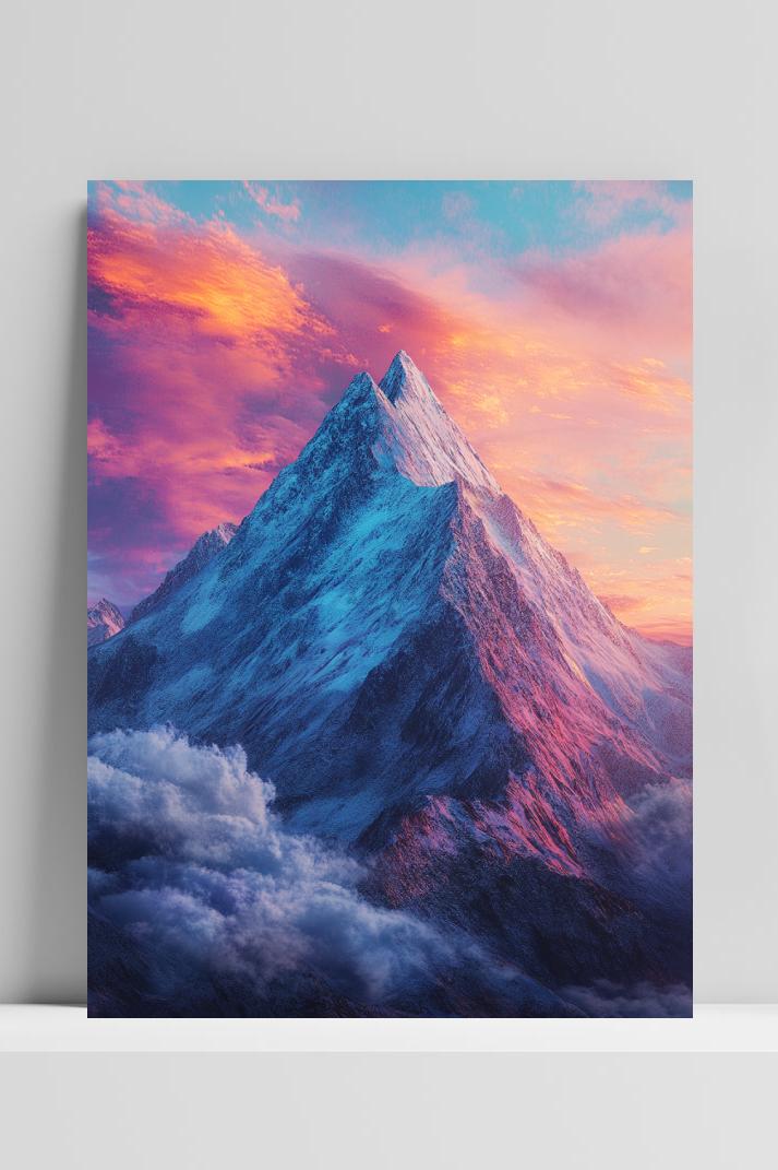 Mountain Top op 3mm aluminium dibond