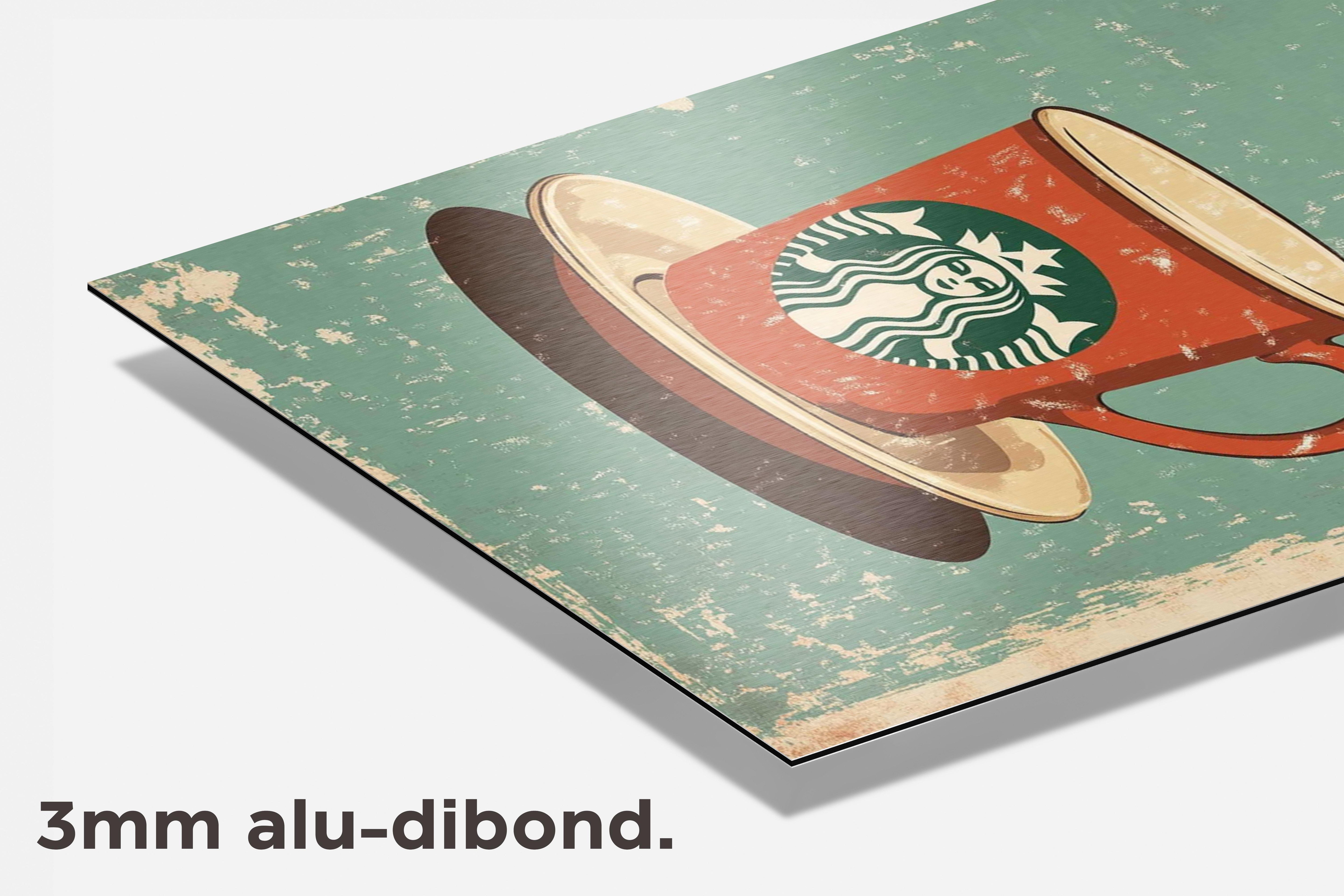 Coffee Starbucks dibond detail