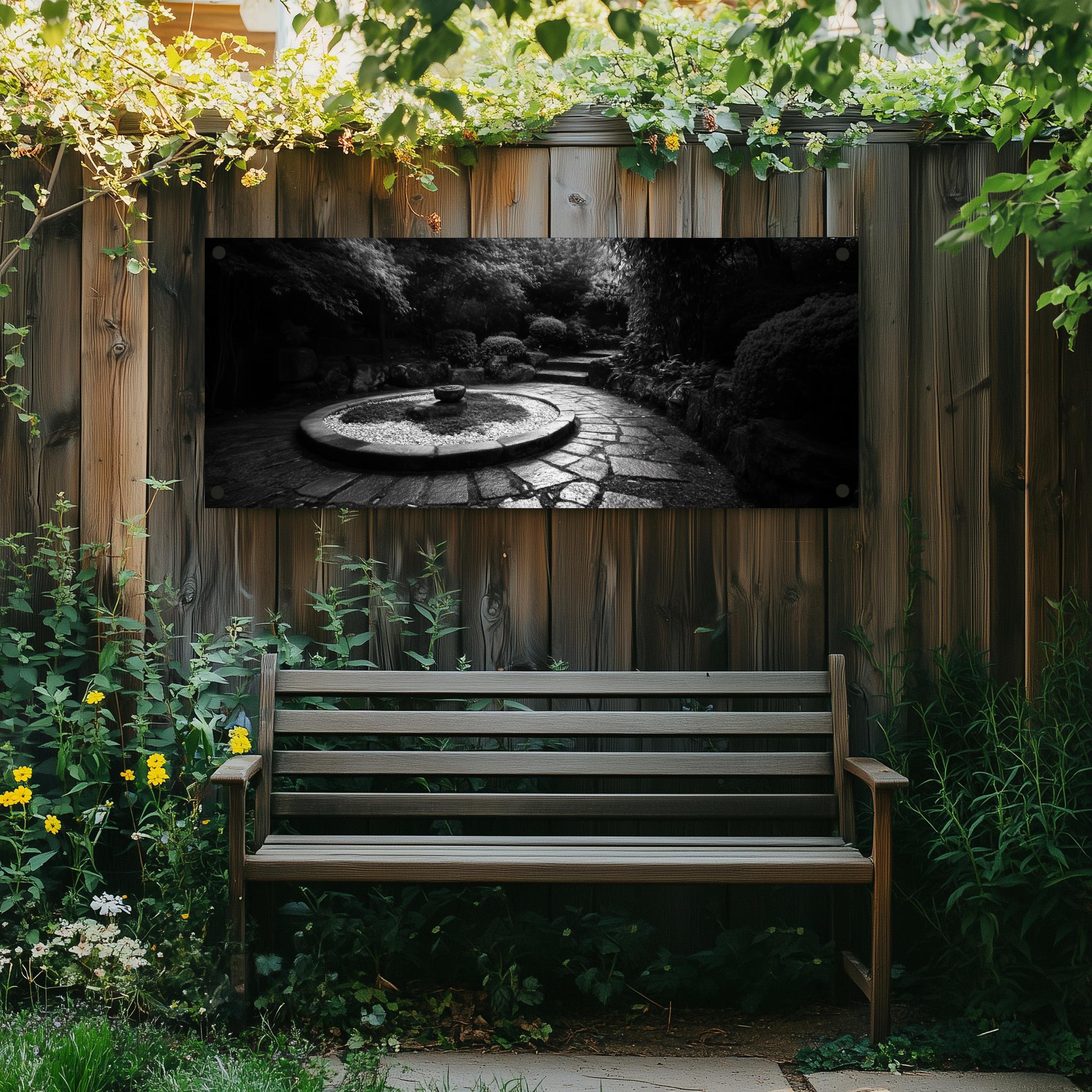 Tuinposter Steenpad sfeerbeeld 1