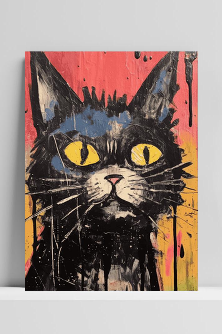 Kat Poster op 3mm aluminium dibond