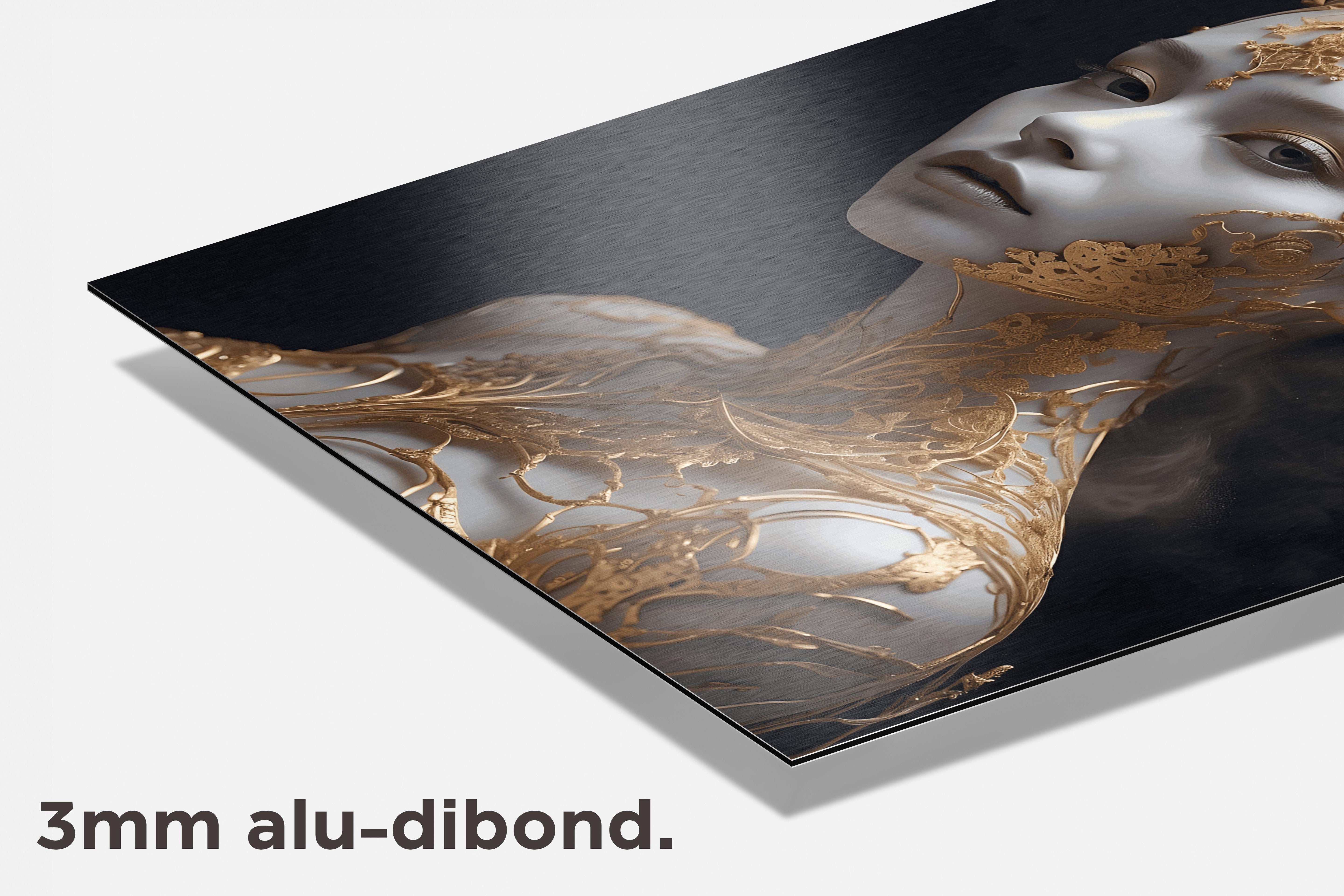 Vrouw Kroon Wit dibond detail