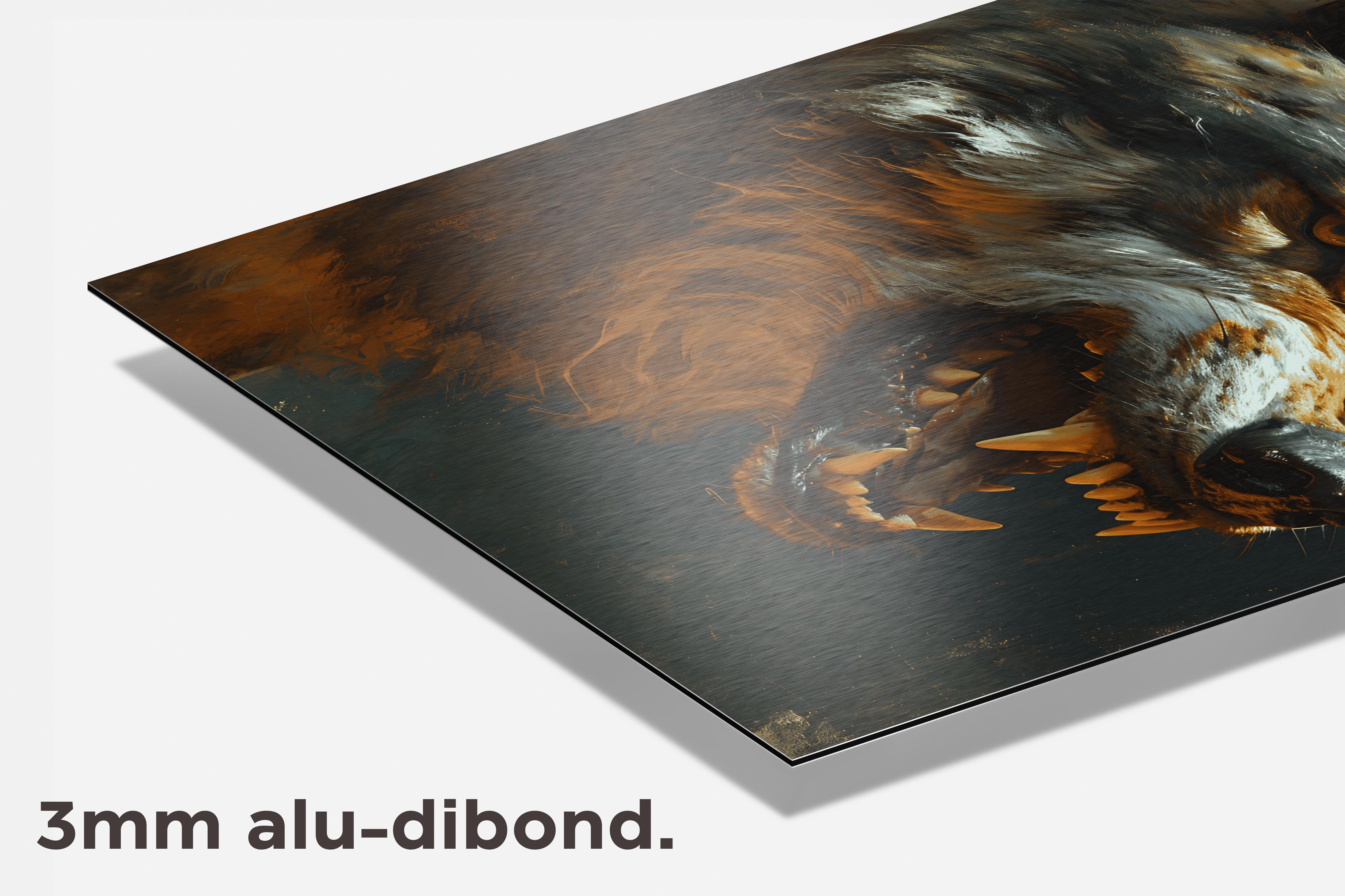 Boze Wolf dibond detail