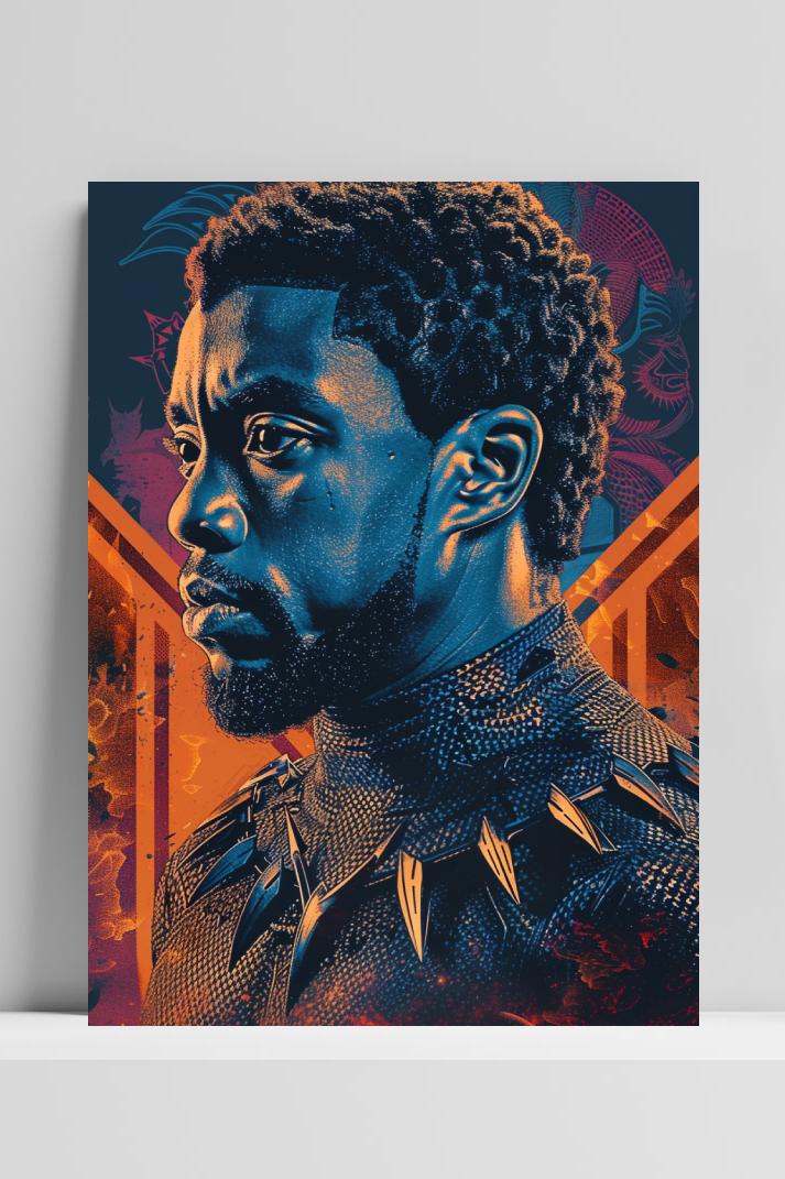 Black Panther op 3mm aluminium dibond