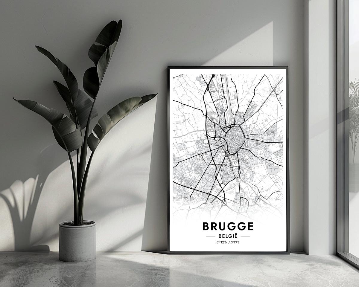 Brugge Wit poster van 25 Artstreet