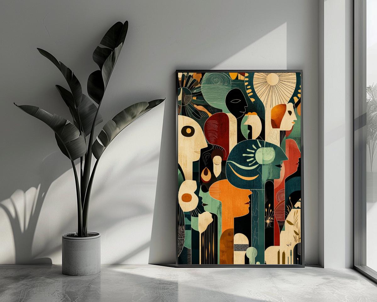 Abstract Head poster van 25 Artstreet