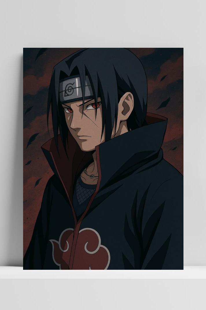Itachi Uchiha Naruto op 3mm aluminium dibond
