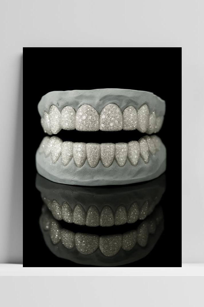 Diamonds Teeth op 3mm aluminium dibond