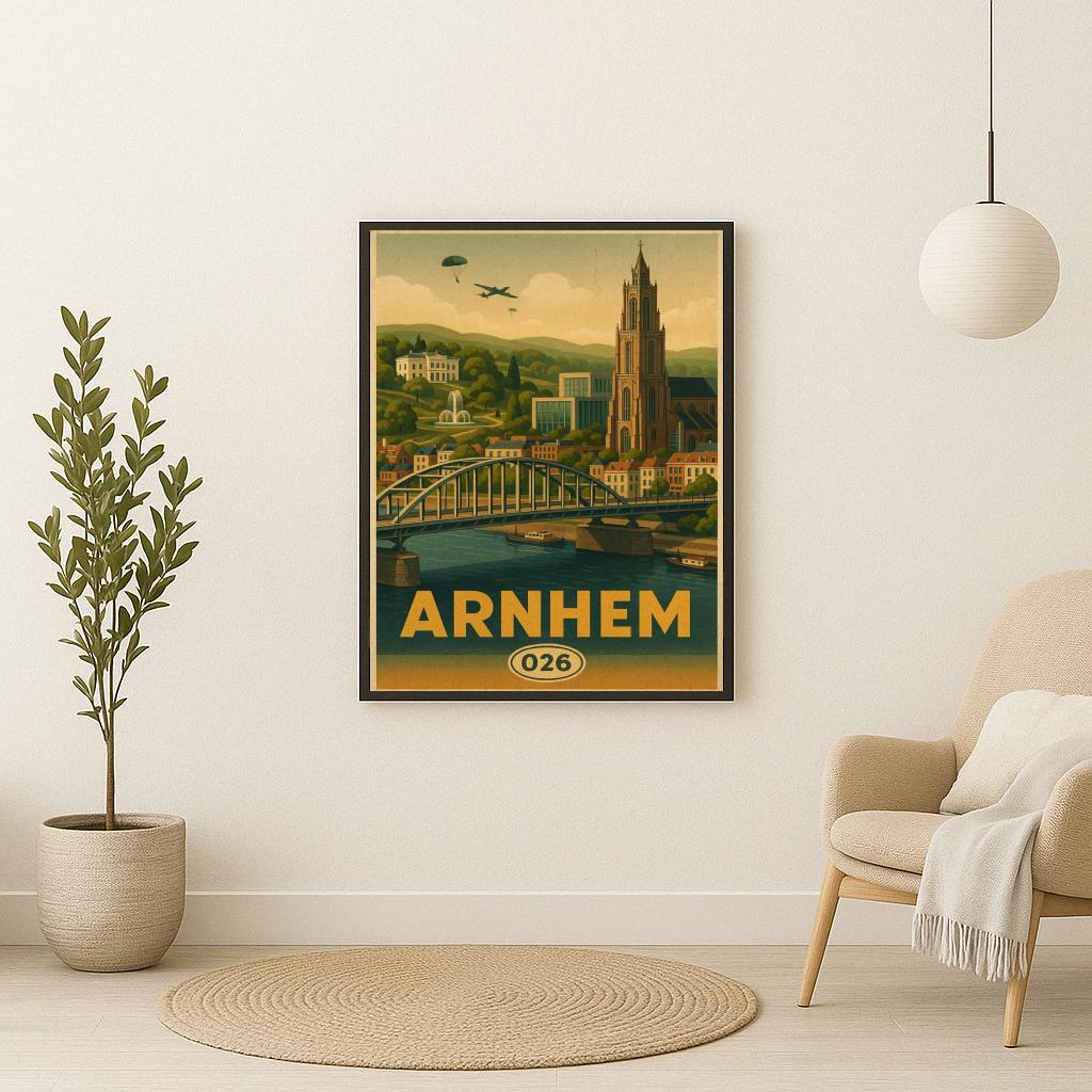 Arnhem Netherlands Vintage Text poster sfeerbeeld 2