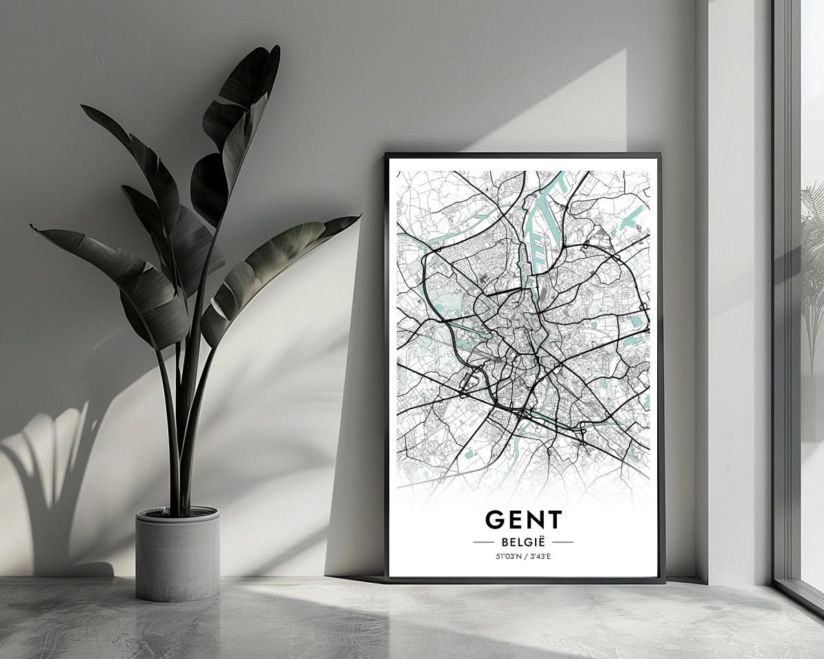 Gent Blauw poster van 25 Artstreet
