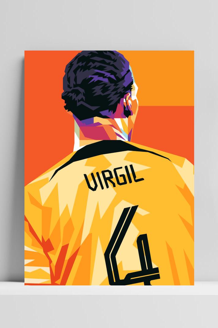 Virgil van Dijk op 3mm aluminium dibond